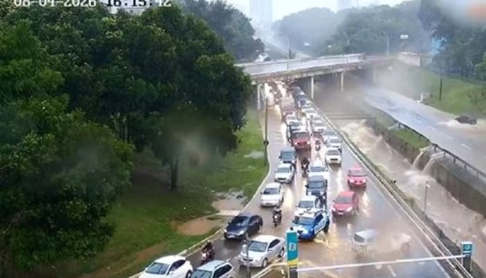 Temporal em Goiânia causa acidentes, alagamentos e fecha Marginal Botafogo